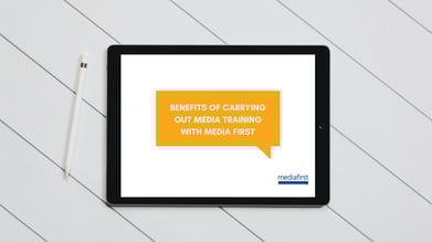 Benefits of carrying out media training with media first