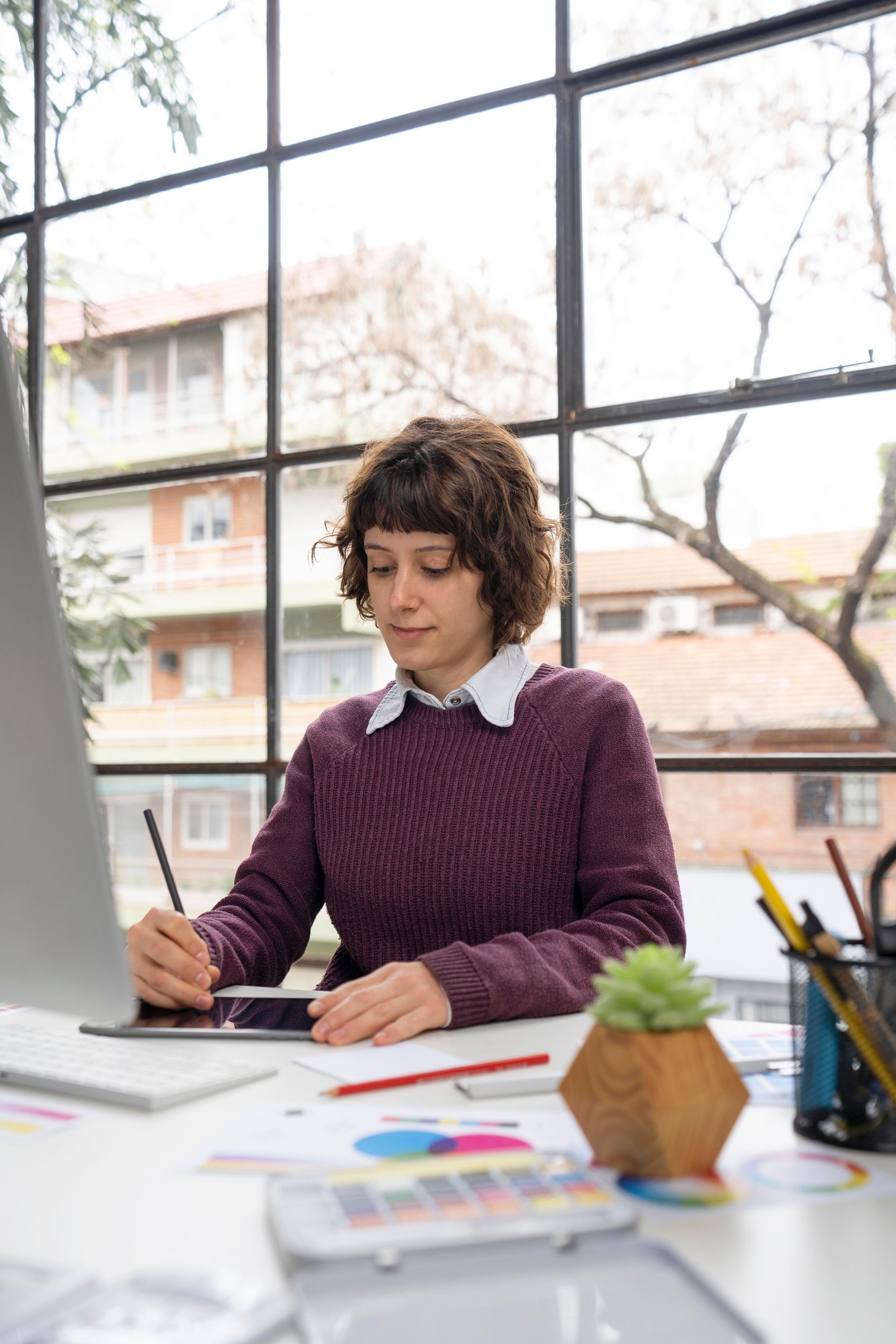 young-female-designer-working-project young-female-designer-working-project